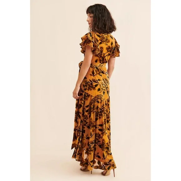 Anthropologie Hutch Zola velvet‎ maxi dress size XS - Picture 2 of 10